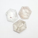 ルチルクォーツ 【ヘキサゴンルース 1点ものルース】 3個セット 約15-16x11-12x4.5-5.5mm ルース 天然石 原石 裸石
