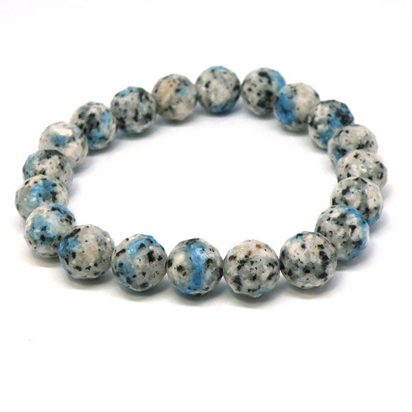K2ストーン アズライト イン グラナイト 【1点もの ブレスレット】 約16cm 天然石 パワーストーン