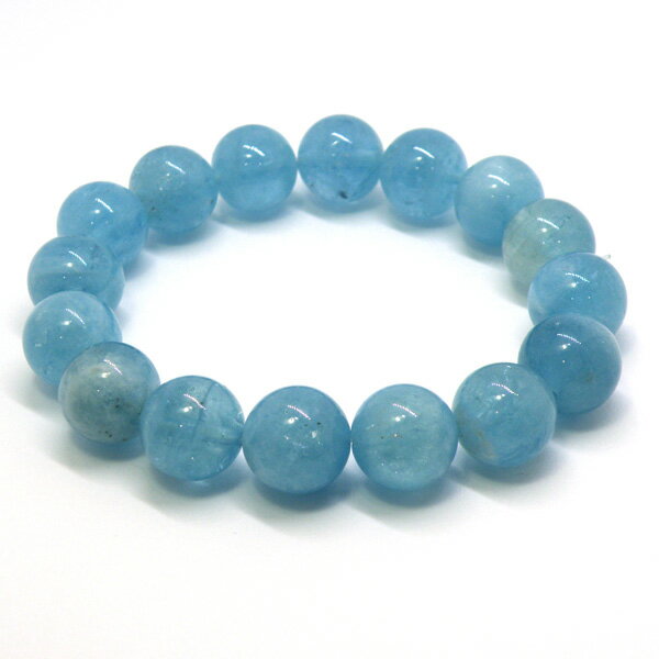 アクアマリン 【1点もの ブレスレット】 約15cm 天然石 パワーストーン