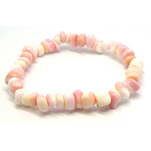 コンクシェル さざれ 【1点もの ブレスレット】 約16cm 天然石 パワーストーン