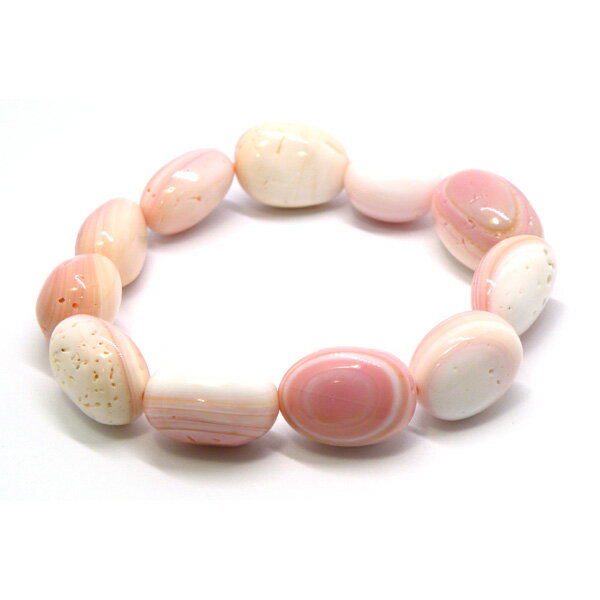 コンクシェル 【1点もの ブレスレット】 約16cm 天然石 パワーストーン