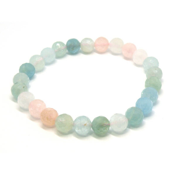 ミックスベリル 【1点もの ブレスレット】 約16cm 天然石 パワーストーン