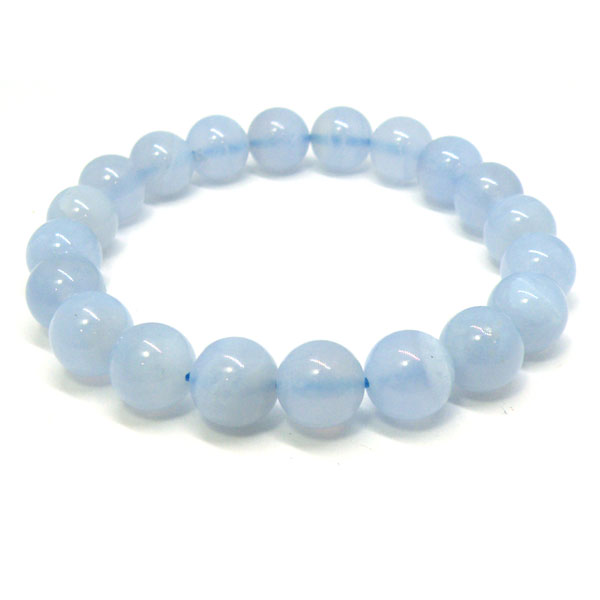 ブルーレースアゲート 【1点もの ブレスレット】 約 15cm 天然石 パワーストーン