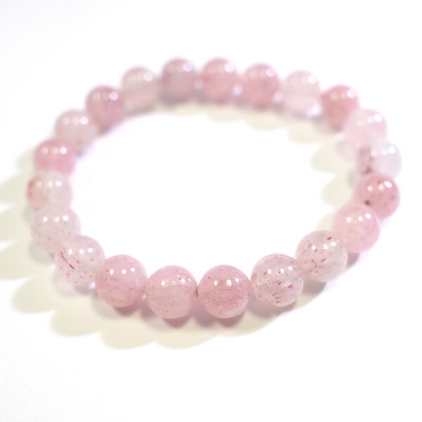 ストロベリークォーツ 【1点もの ブレスレット】 約 18cm 天然石 パワーストーン