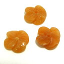 レッドアベンチュリン 天然石パーツ 【花パーツ】 フラワー 約12x12x3.5mm 3個セット