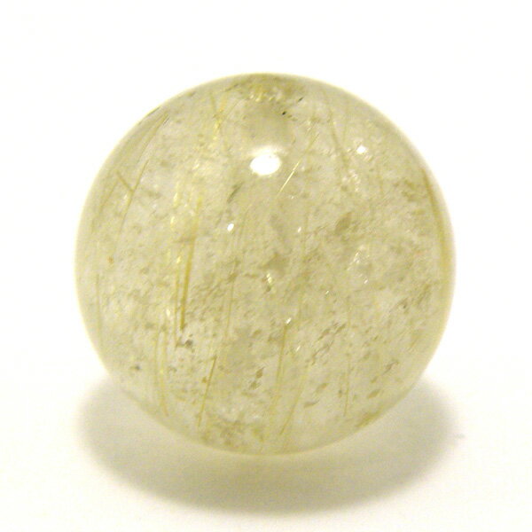 ルチルクォーツ 【丸玉ビーズ 数量限定】 約12mm 天然石 貫通穴あり