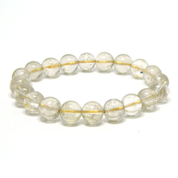 ルチルクォーツ 約10mm 【1点もの ブレスレット】 天然石 パワーストーン gs-sp-7781