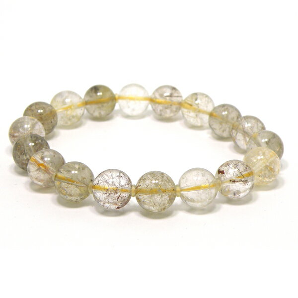 ルチルクォーツ 約11mm 【1点もの ブレスレット】 天然石 パワーストーン gs-sp-7783