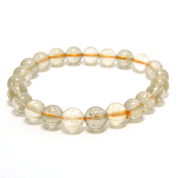 ルチルクォーツ 約8mm 【1点もの ブレスレット】 天然石 パワーストーン gs-sp-7792