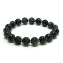 ブラックトルマリン 約10mm 【1点もの ブレスレット】 天然石 パワーストーン gs-sp-7797