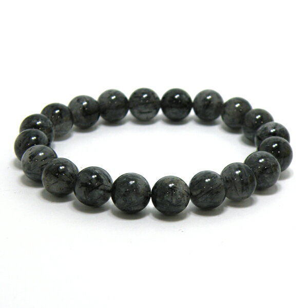 ブラックトルマリン 約10mm 【1点もの ブレスレット】 天然石 パワーストーン gs-sp-7798