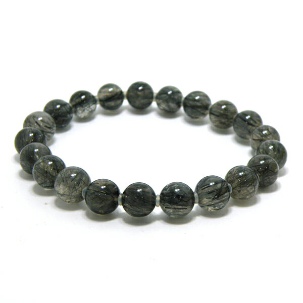 ブラックトルマリン 約10mm 【1点もの ブレスレット】 天然石 パワーストーン gs-sp-7799