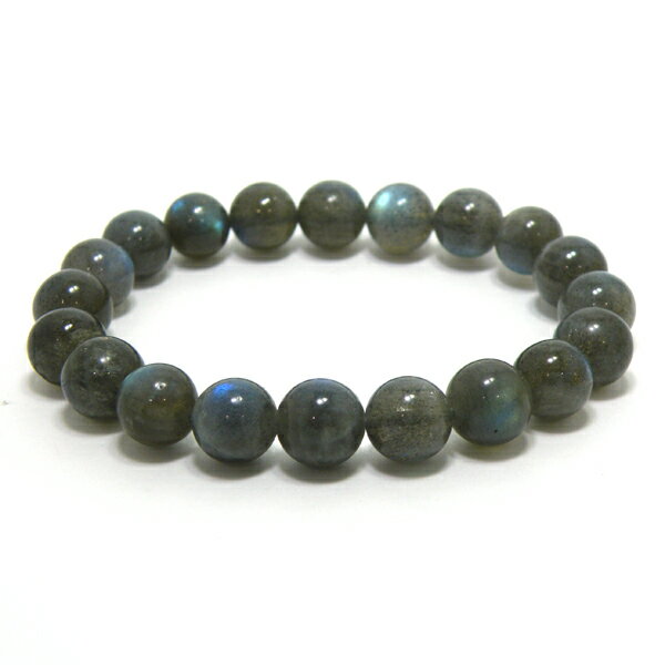 ラブラドライト 約10mm 【1点もの ブレスレット】 天然石 パワーストーン gs-sp-7813
