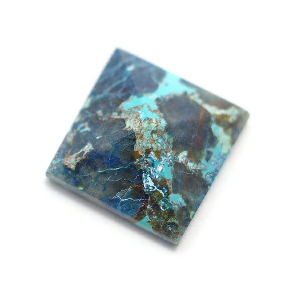 クリソコラ【ピラミッド型パーツ(片穴) 数量限定】 約10x10x4mm 4個セット 天然石