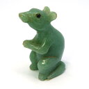アベンチュリン/ネズミ鼠マウス/約51x23x32mm/1点もの彫刻