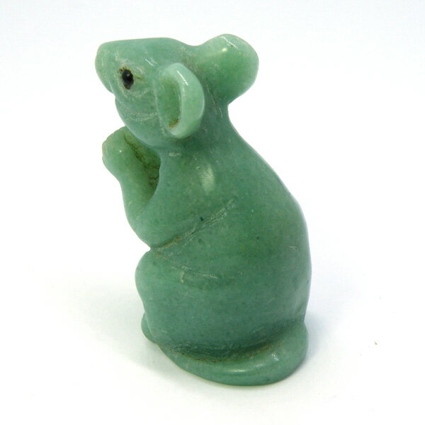 アベンチュリン/ネズミ鼠マウス/約50x25x35mm/1点もの彫刻