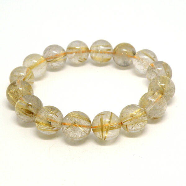 ルチルクォーツクォーツ 【ブレスレット 1点もの】 約13mm 天然石 パワーストーン スピリチュアルストーン