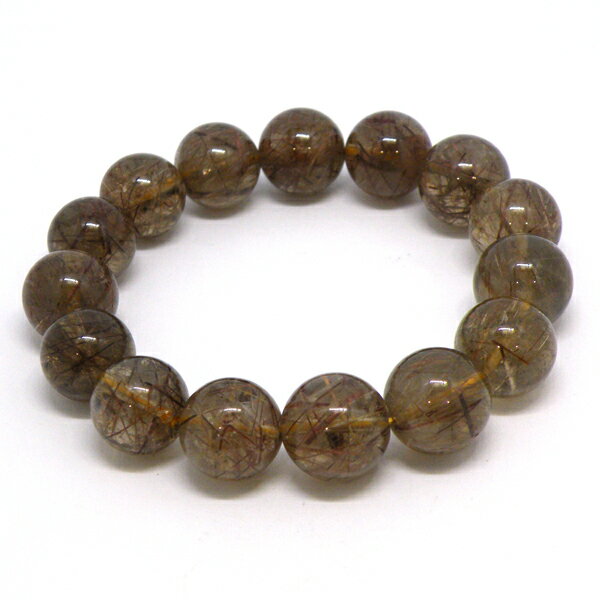 ルチルクォーツクォーツ 【ブレスレット 1点もの】 約14.5mm 天然石 パワーストーン スピリチュアルストーン