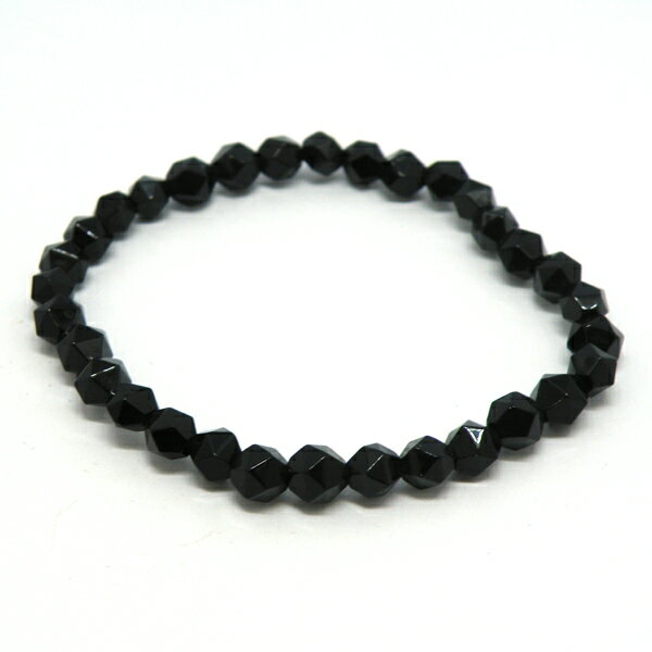オニキス・スターカット 【ブレスレット 1点もの】 約6mm 天然石 パワーストーン スピリチュアルストーン