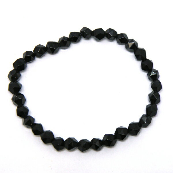 オニキス・スターカット 【ブレスレット 1点もの】 約6mm 天然石 パワーストーン スピリチュアルストーン