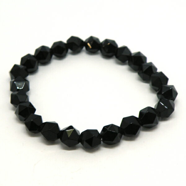 オニキス・スターカット 【ブレスレット 1点もの】 約7mm 天然石 パワーストーン スピリチュアルストーン