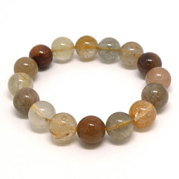 ゴールドルチルクォーツ 【ブレスレット 1点もの】 約13mm 天然石 パワーストーン スピリチュアルストーン