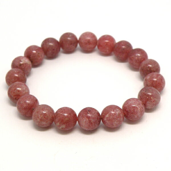 ストロベリークォーツ 【ブレスレット 1点もの】 約10mm 天然石 パワーストーン スピリチュアルストーン