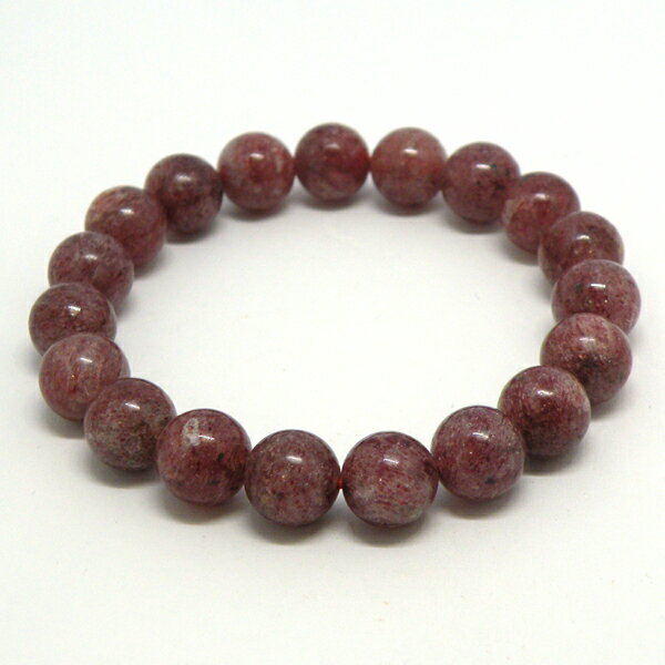 ストロベリークォーツ 【ブレスレット 1点もの】 約10mm 天然石 パワーストーン スピリチュアルストーン