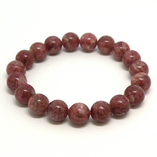 ストロベリークォーツ 【ブレスレット 1点もの】 約10mm 天然石 パワーストーン スピリチュアルストーン