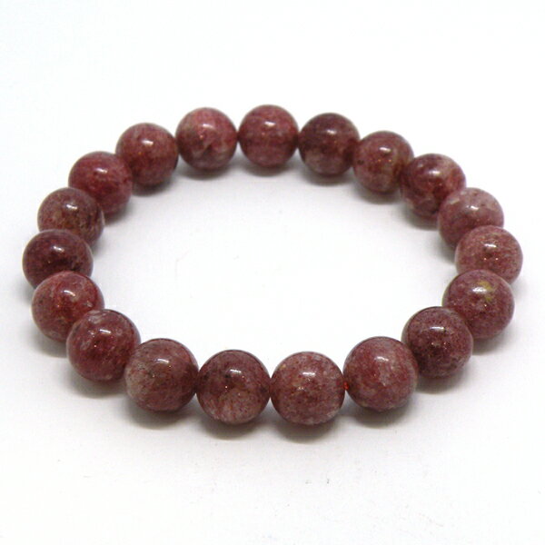 ストロベリークォーツ 【ブレスレット 1点もの】 約10mm 天然石 パワーストーン スピリチュアルストーン