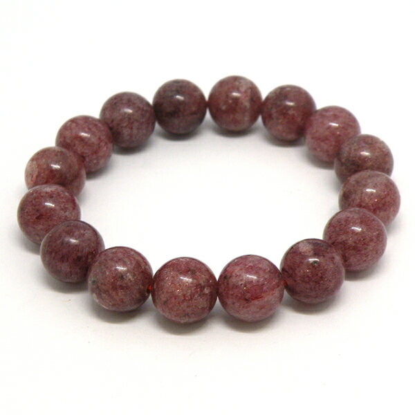 ストロベリークォーツ 【ブレスレット 1点もの】 約12.5mm 天然石 パワーストーン スピリチュアルストーン