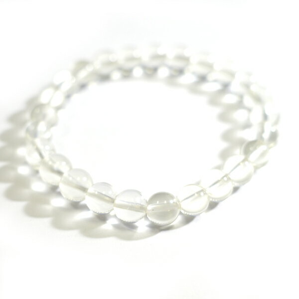 クォーツ水晶 【ブレスレット 1点もの】 約7mm 天然石 パワーストーン スピリチュアルストーン