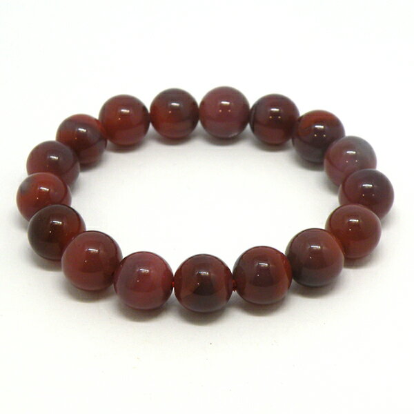 アゲート瑪瑙 【ブレスレット 1点もの】 約12mm 天然石 パワーストーン スピリチュアルストーン