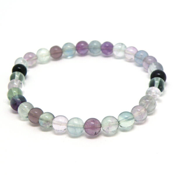 フローライト 【1点もの ブレスレット】 約6mm 天然石 パワーストーン スピリチュアルストーン