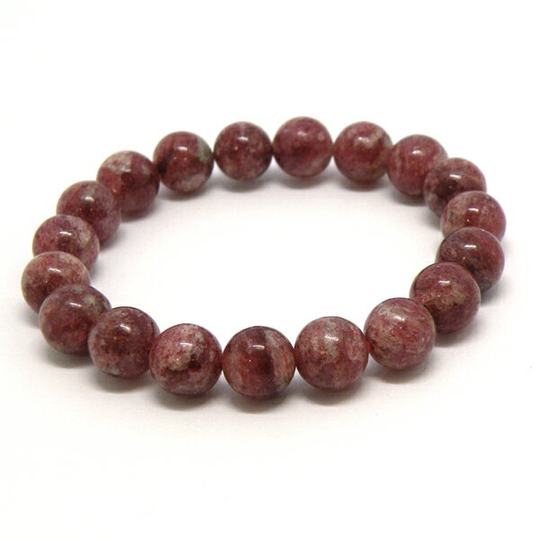 ストロベリークォーツ 【1点もの ブレスレット】 約10mm 天然石 パワーストーン スピリチュアルストーン