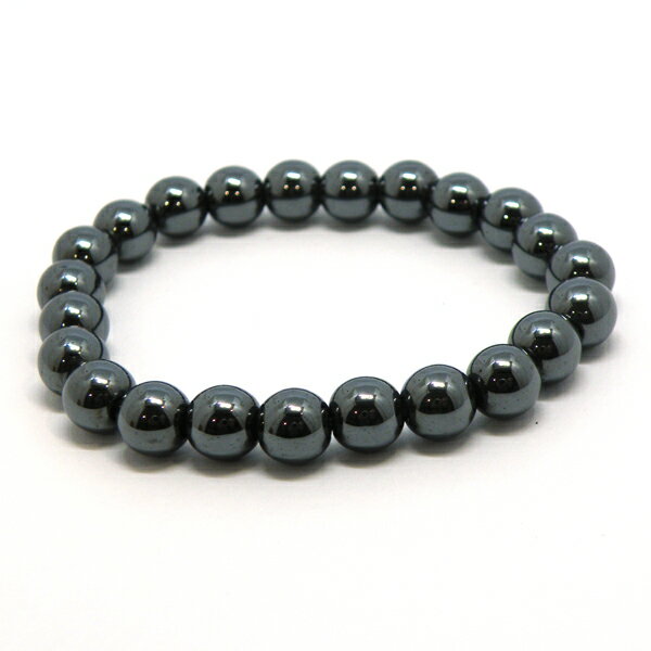ヘマタイト 【1点もの ブレスレット】 約8mm 天然石 パワーストーン スピリチュアルストーン