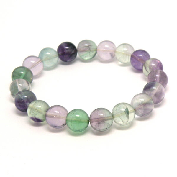フローライト 【1点もの ブレスレット】 約10mm 天然石 パワーストーン スピリチュアルストーン