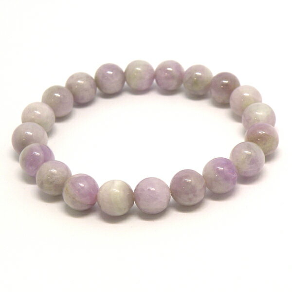 クンツァイト 【1点もの ブレスレット】 約10mm 天然石 パワーストーン スピリチュアルストーン