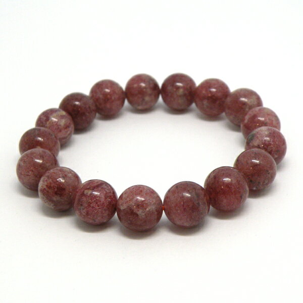 ストロベリークォーツ 【1点もの ブレスレット】 約12mm 天然石 パワーストーン スピリチュアルストーン