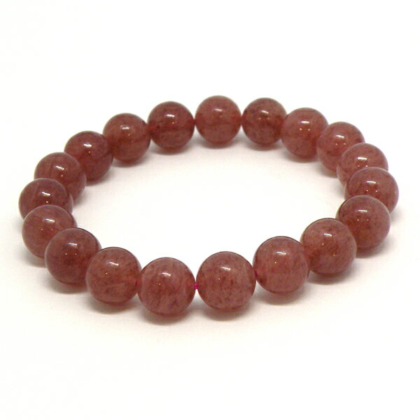 ストロベリークォーツ 【1点もの ブレスレット】 約11mm 天然石 パワーストーン スピリチュアルストーン