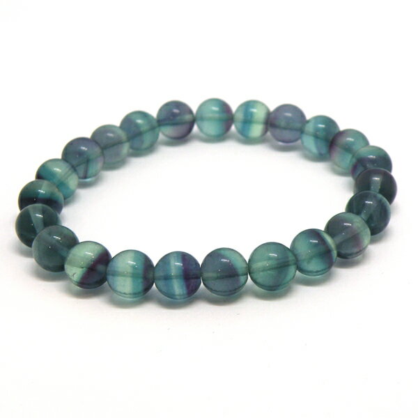 フローライト 【1点もの ブレスレット】 約8mm 天然石 パワーストーン スピリチュアルストーン