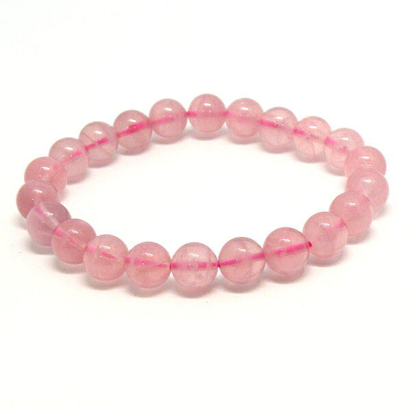 ローズクォーツ 【1点もの ブレスレット】 約8mm 天然石 パワーストーン スピリチュアルストーン
