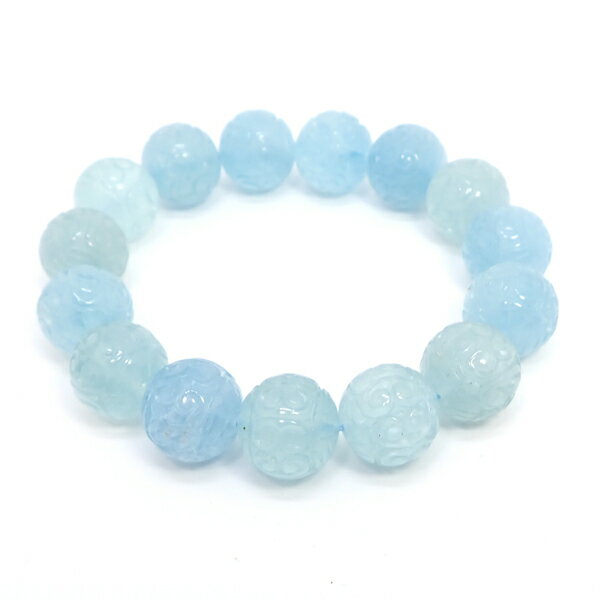アクアマリン 【ブレスレット 数量限定】 約13mm 天然石 パワーストーン スピリチュアルストーン