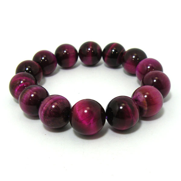 ピンクタイガーアイ/ブレスレット/約14mm/1点もの