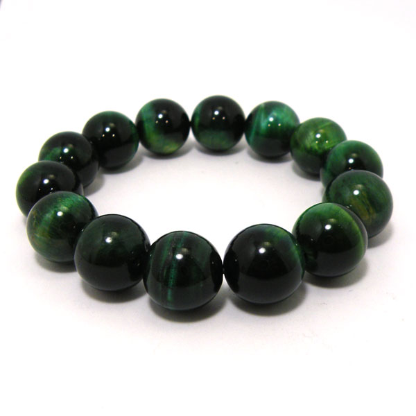 グリーンタイガーアイ/ブレスレット/約14mm/1点もの