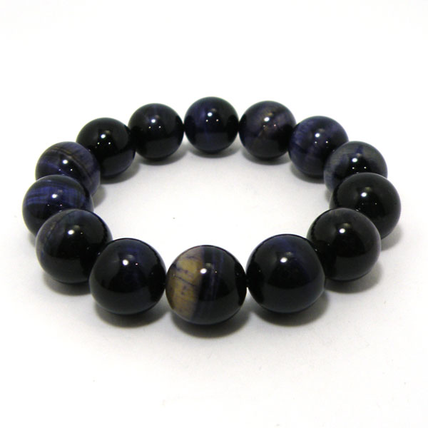 パープルタイガーアイ/ブレスレット/約14mm/1点もの