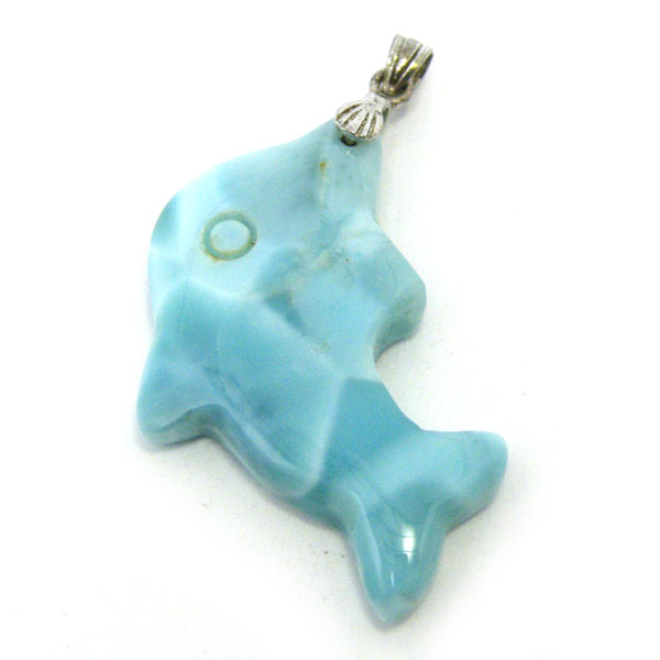 ラリマー 【ペンダントトップ 1点もの】 約43x24x6mm 天然石