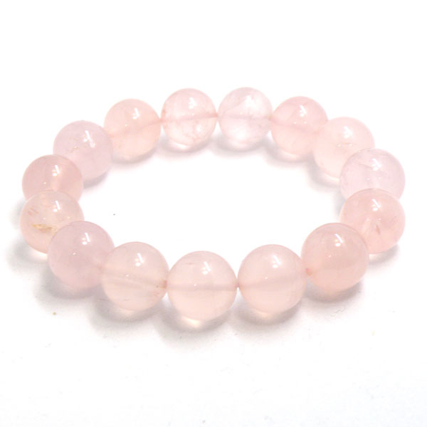 ローズクォーツ 【ブレスレット 1点もの】 約12mm 天然石