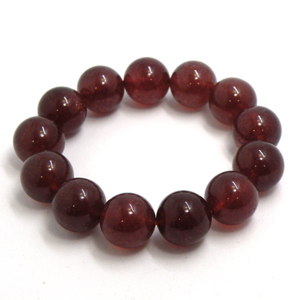 レッドクォーツァイト(染色) 【ブレスレット 1点もの】 約15mm 天然石