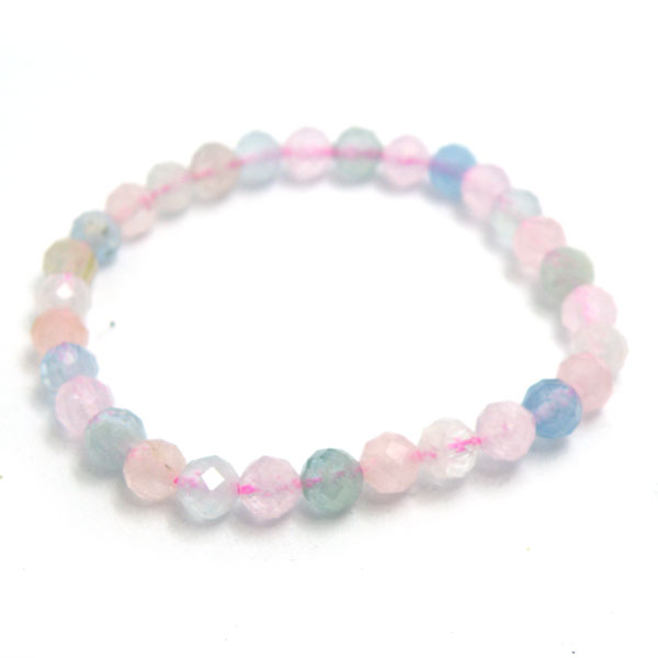 マルチカラークォーツァイト(染色) 【ブレスレット 1点もの】 約6mm 天然石